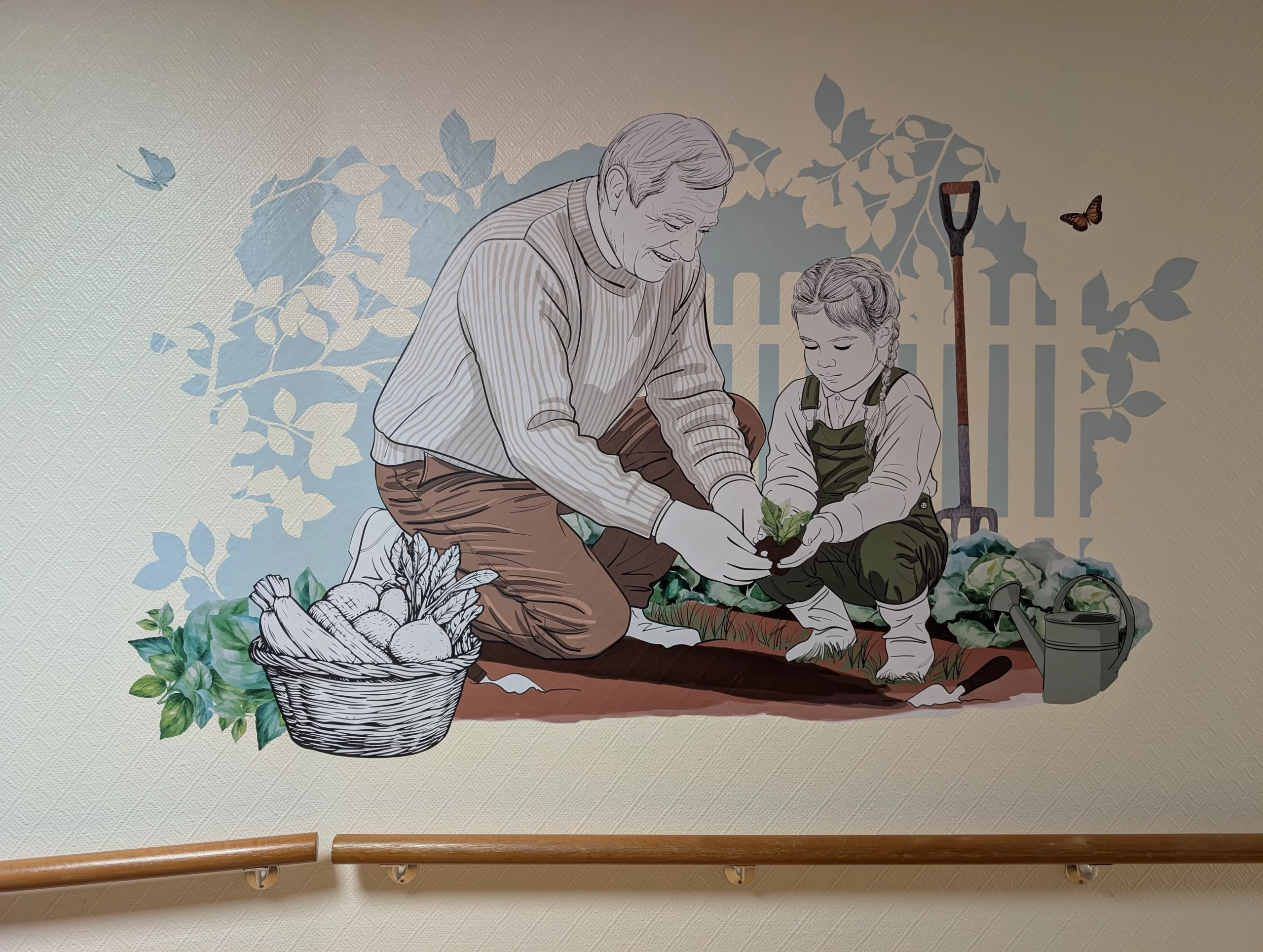 Décoration intérieure sur tapisserie